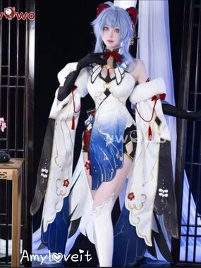 Uwowo Genshin Impact Fanart Ganyu Plum Blossom Chinese Style Cosplay Costume #85